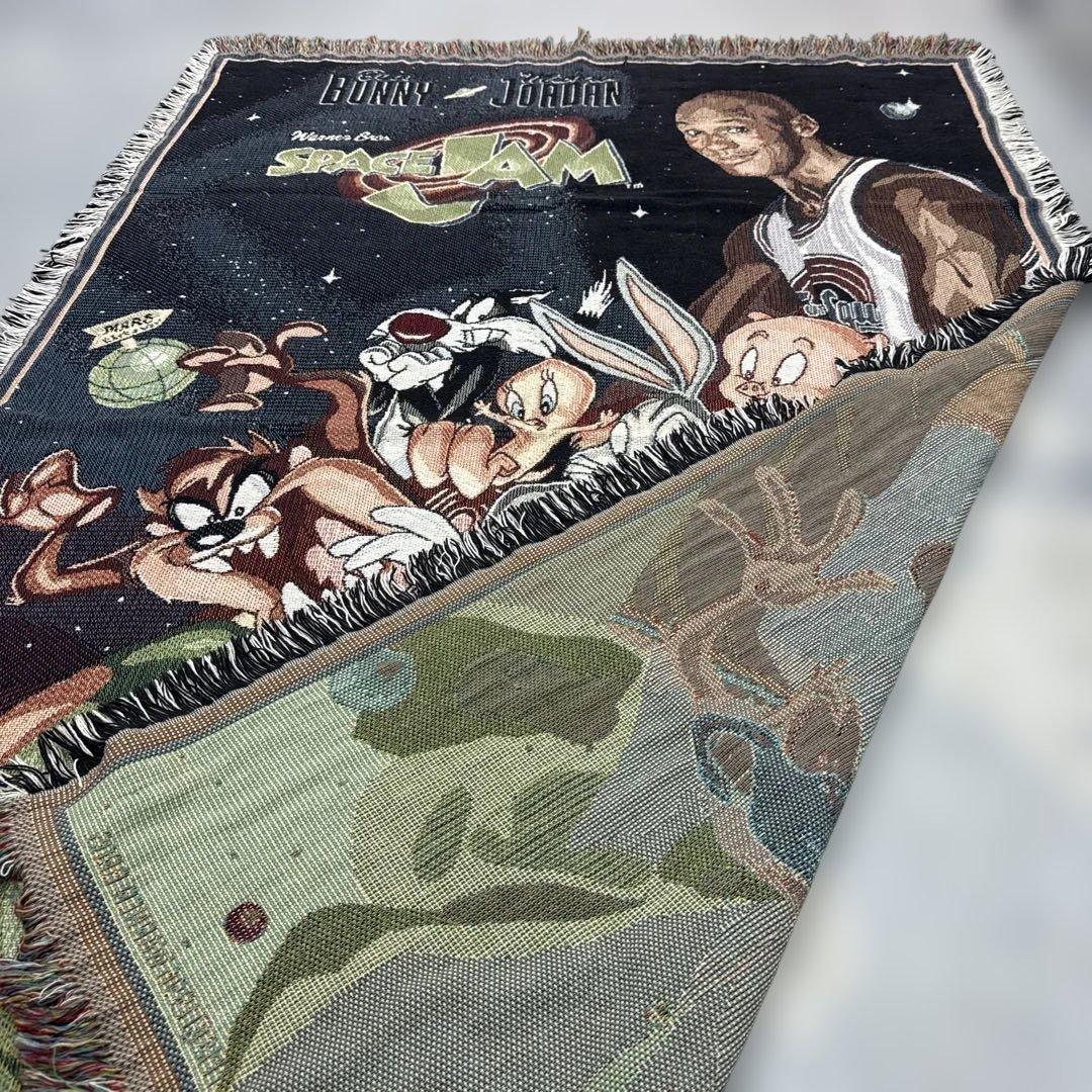 マイケルジョーダン　スペースジャム　マルチカバー　ラグ　175x117