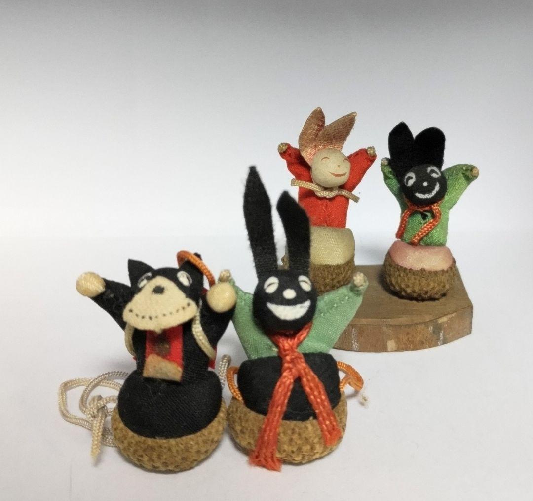 昭和レトロ　古い民芸品　のらくろ　ミニチュア　人形　置物　匿名配送