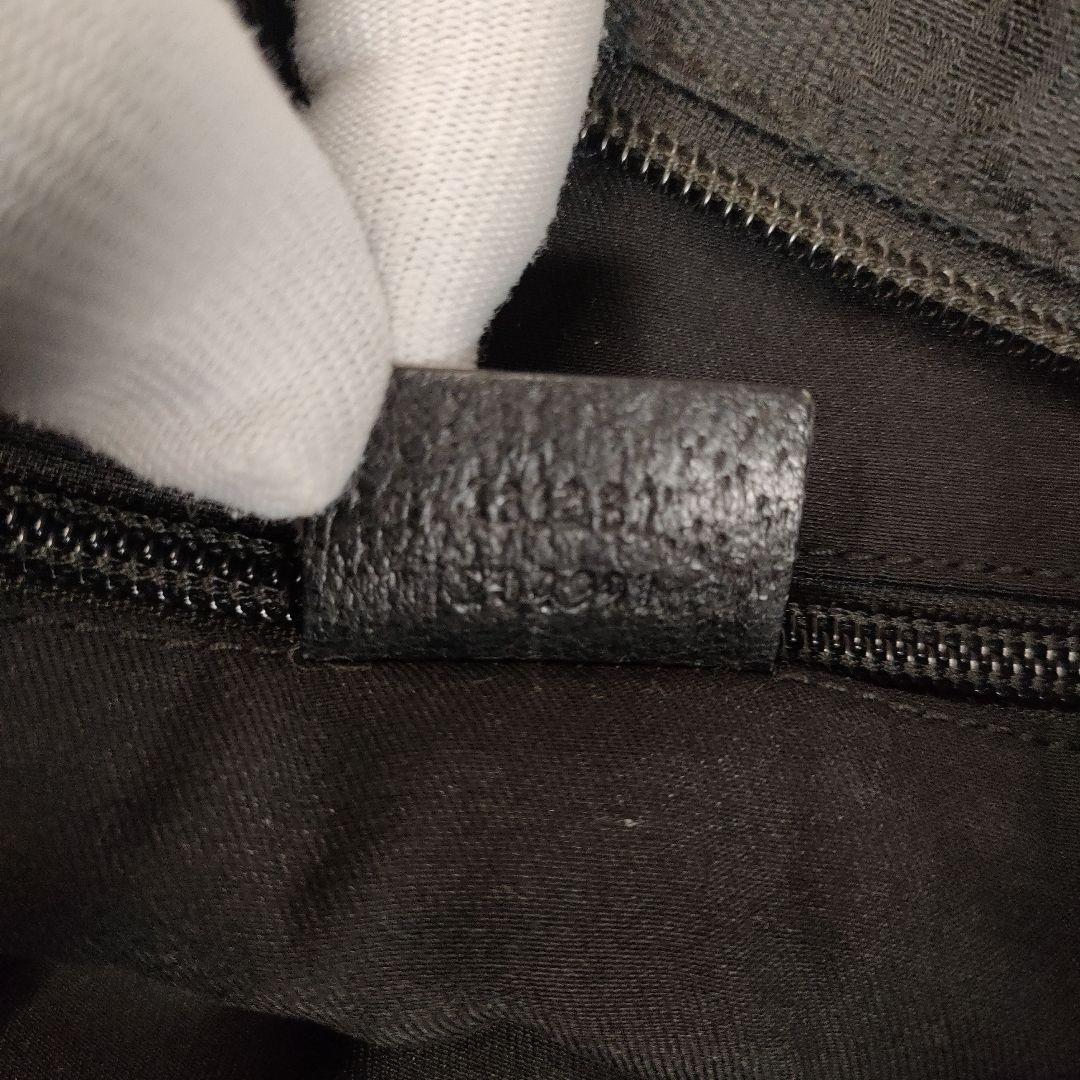 グッチ トートバッグ ブラックキャンバス シェリーライン 大容量レディース