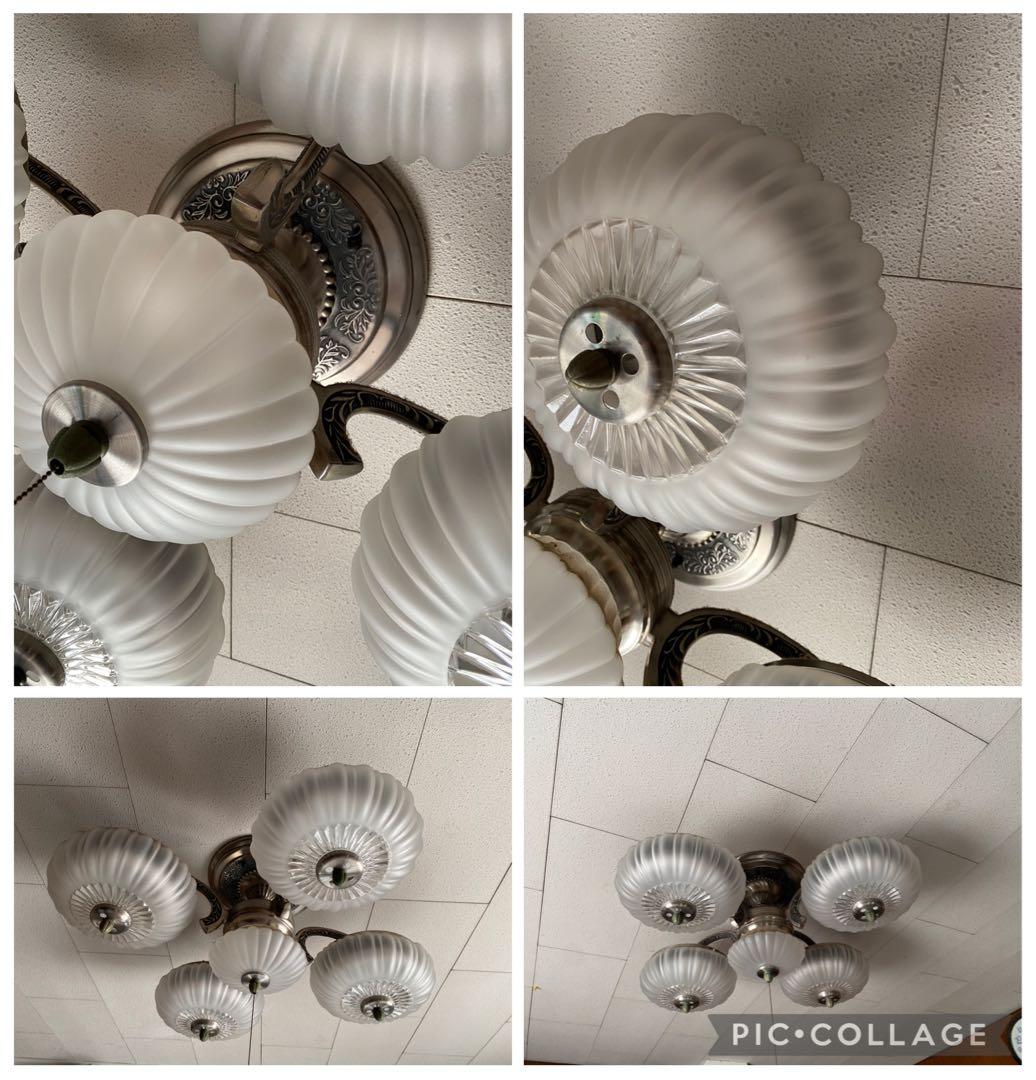 クリアガラスシャンデリア 4灯