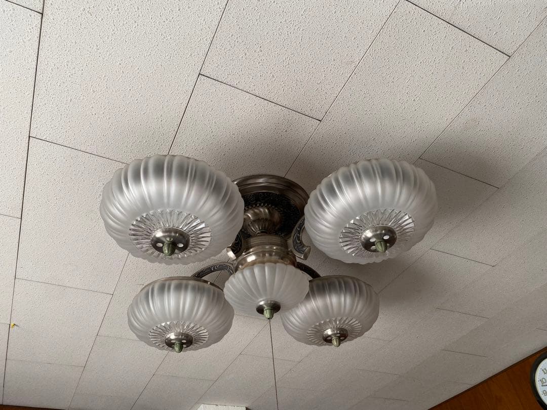 クリアガラスシャンデリア 4灯