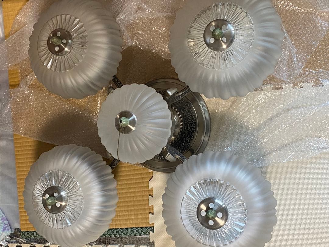 クリアガラスシャンデリア 4灯