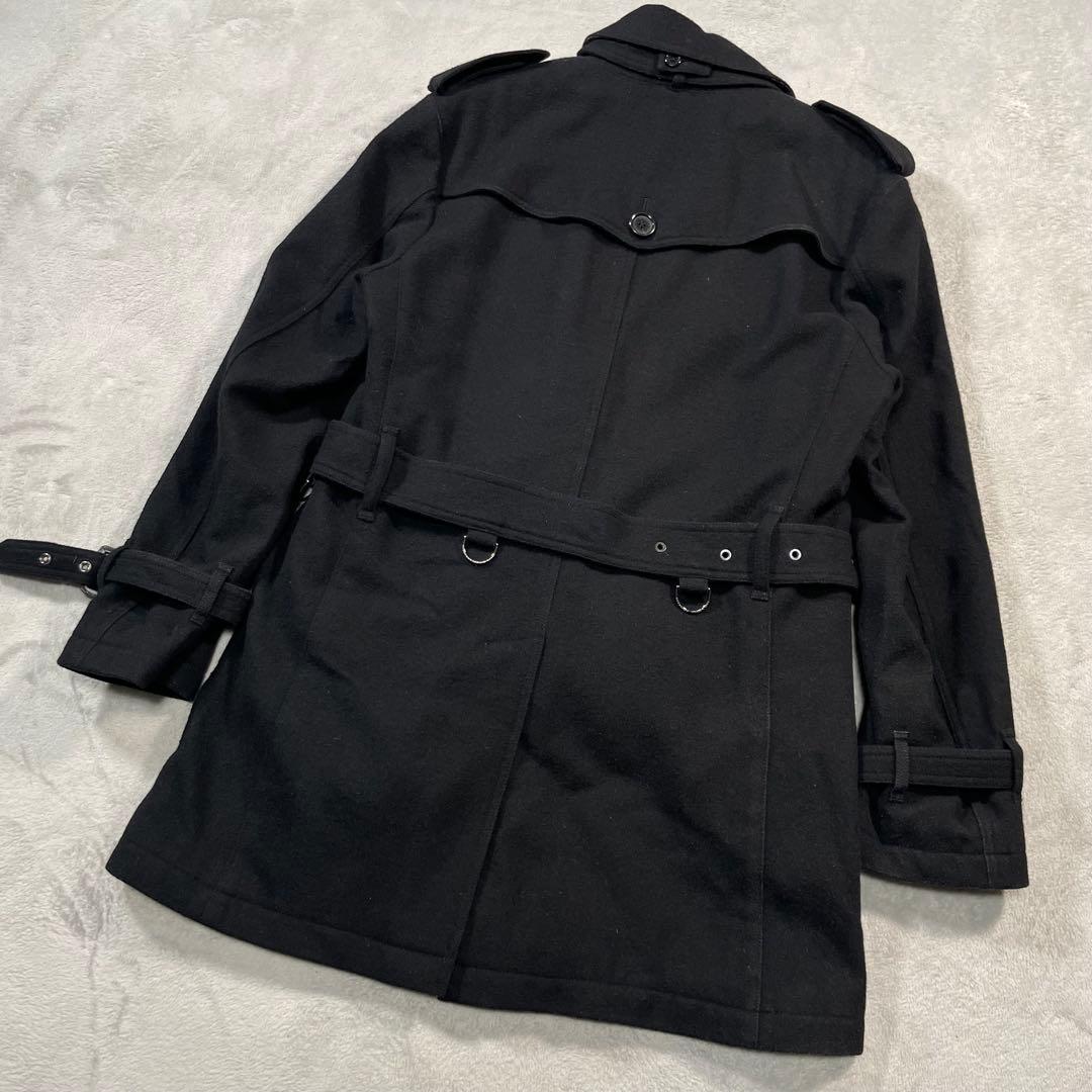 バーバリー ブラックレーベル ライナー付き ウール トレンチコート ブラック　M