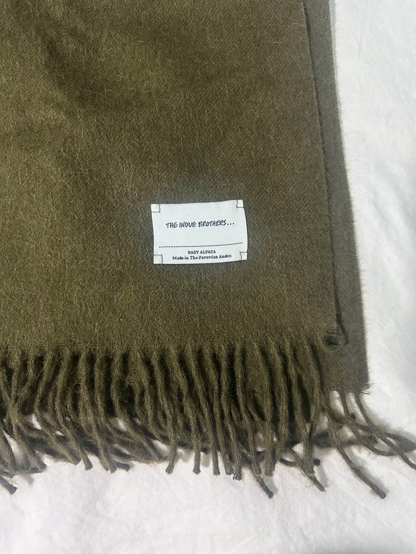 THE INOUÉ BROTHERS Brushed Scarf khaki
