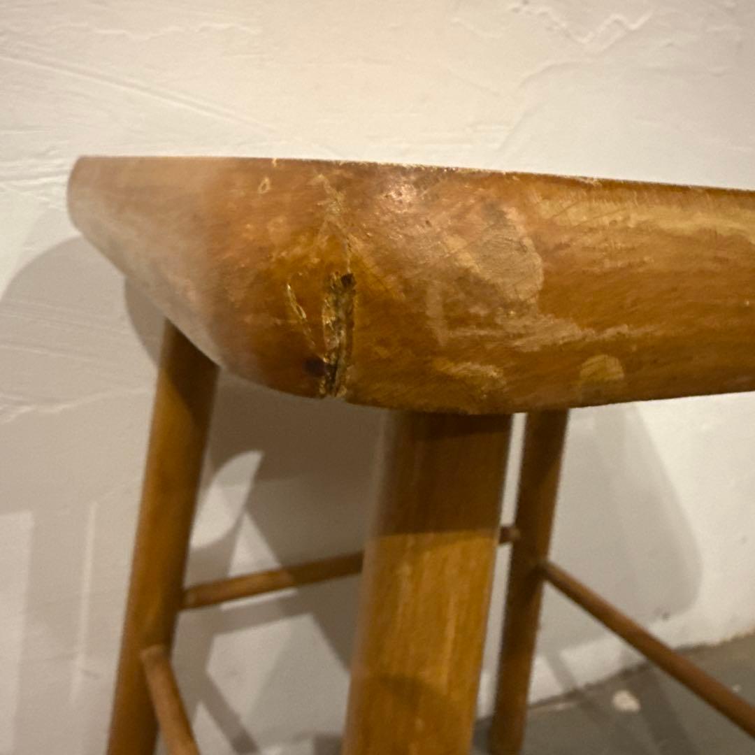 ヴィンテージ　木製サイドテーブル　　スツール　スクエア