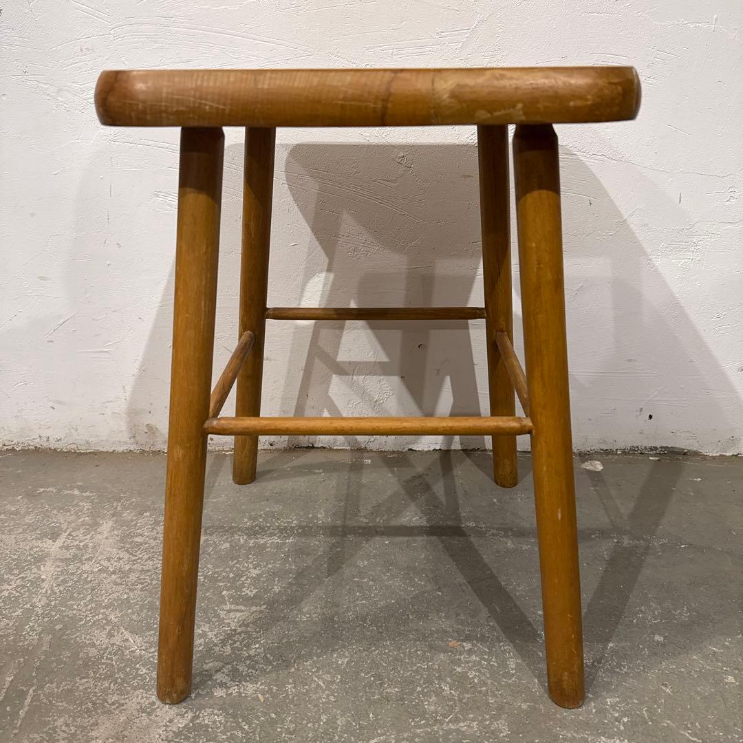 ヴィンテージ　木製サイドテーブル　　スツール　スクエア