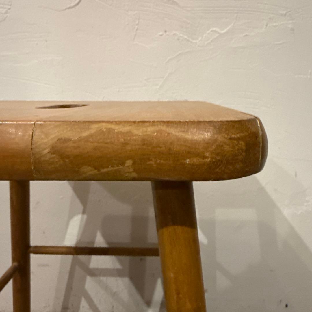 ヴィンテージ　木製サイドテーブル　　スツール　スクエア