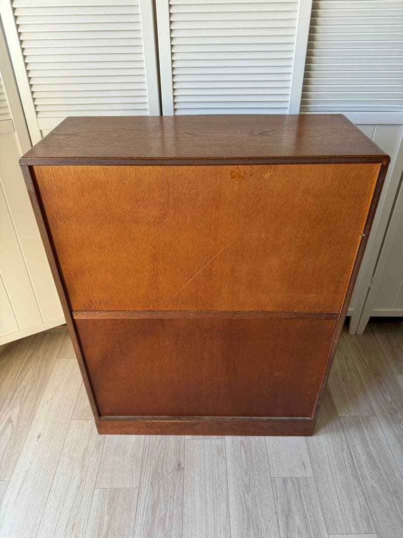 欅材 水屋箪笥 茶箪笥 ガラス飾り棚 レトロ 木製 アンティーク 日本製 古家具