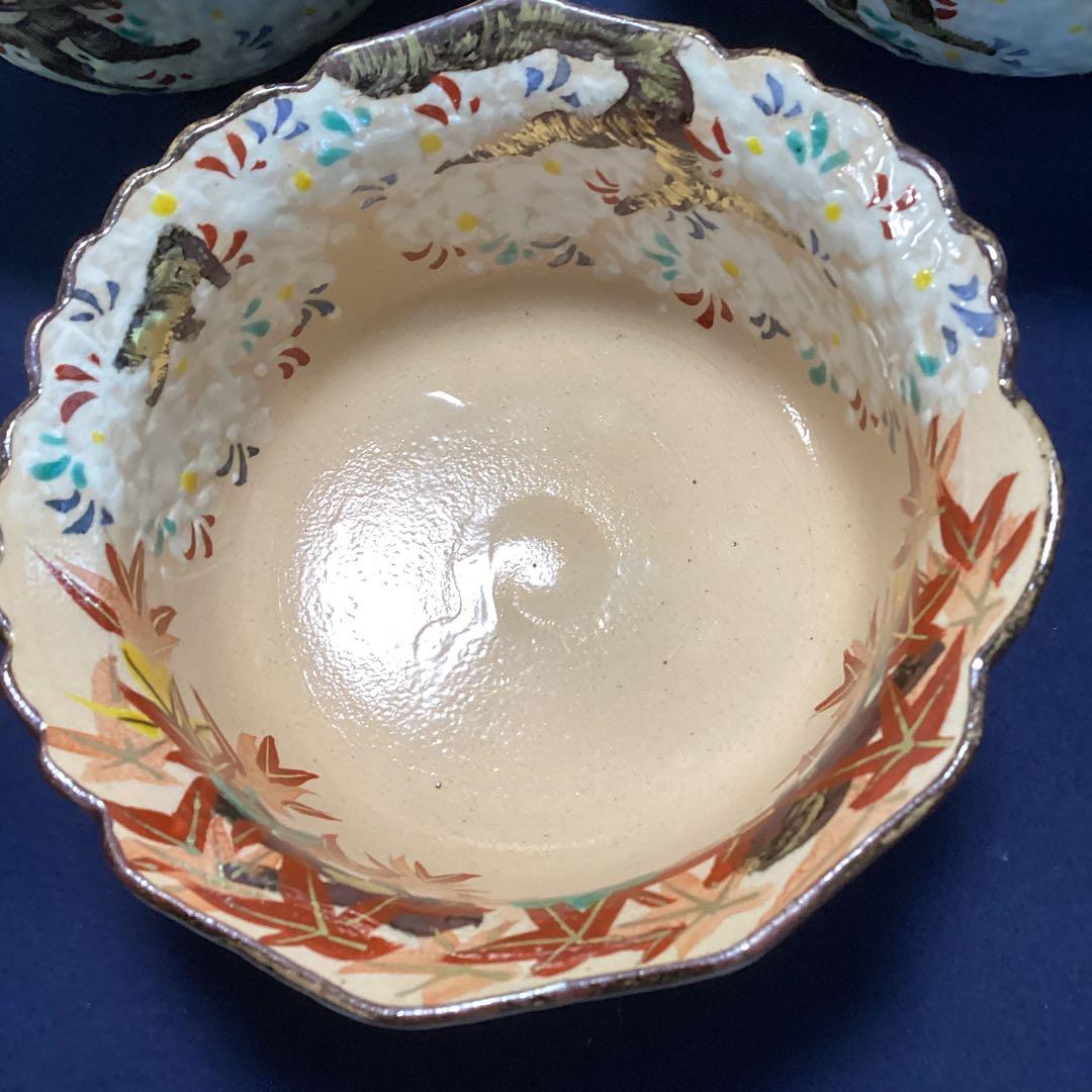 京焼乾山写雲錦平向付10客　　新品未使用