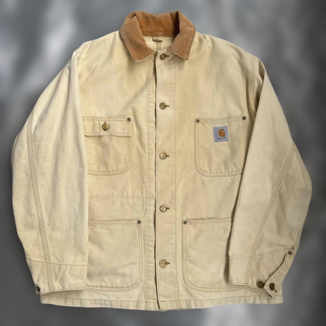 USA製　カーハート　裏地無し　チョアコート　カバーオール　デトロイトジャケット