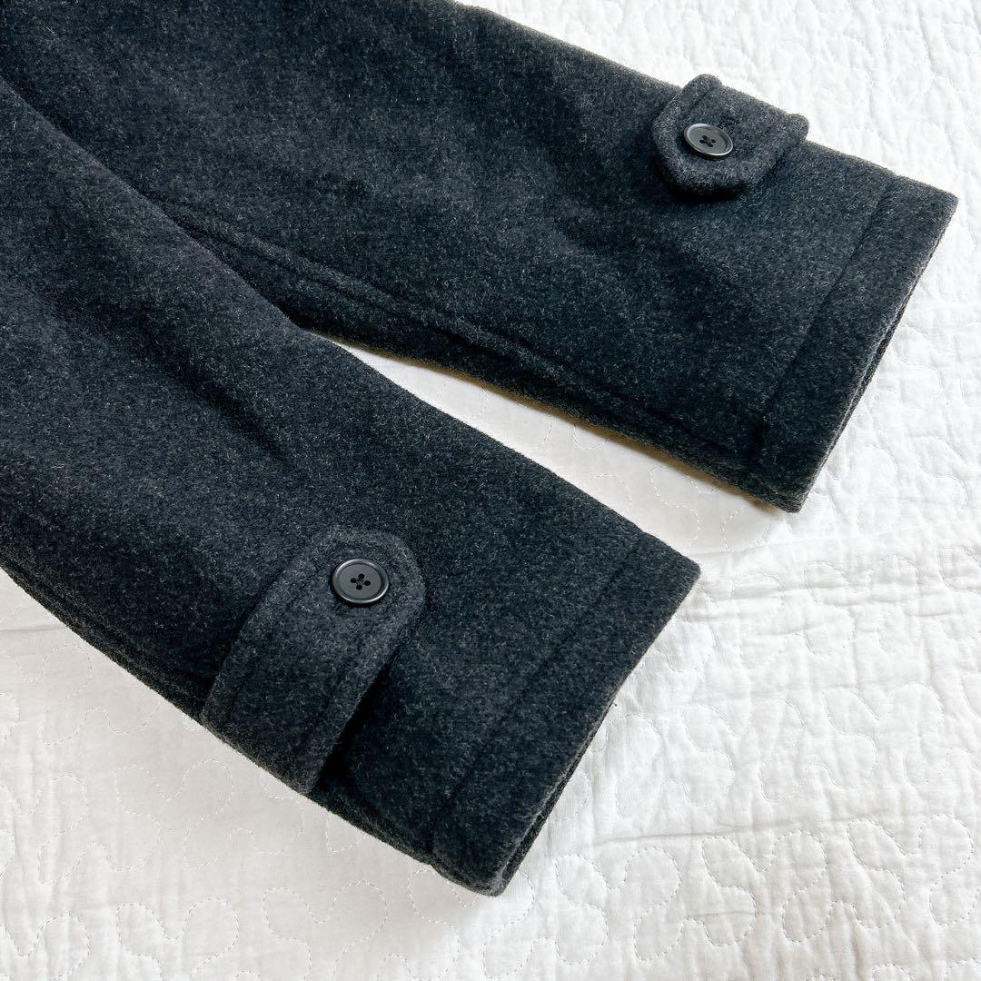 美品✨ イーストボーイ ダッフルコート イタリア製生地 裏地チェック チャコール