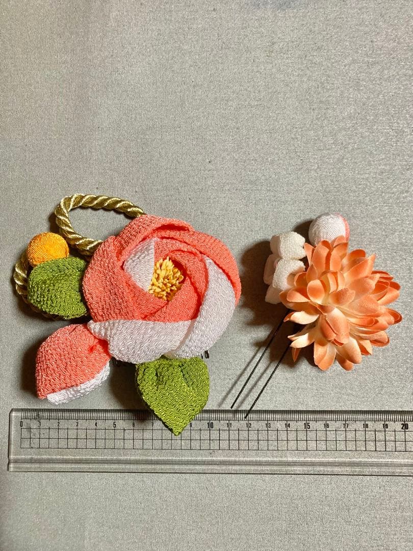 振袖フルセット　赤　椿