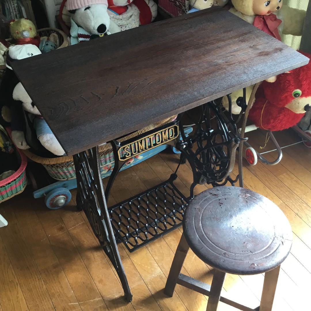 ※アンティーク※ SUMITOMO足踏みミシン脚のテーブル　アイアン
