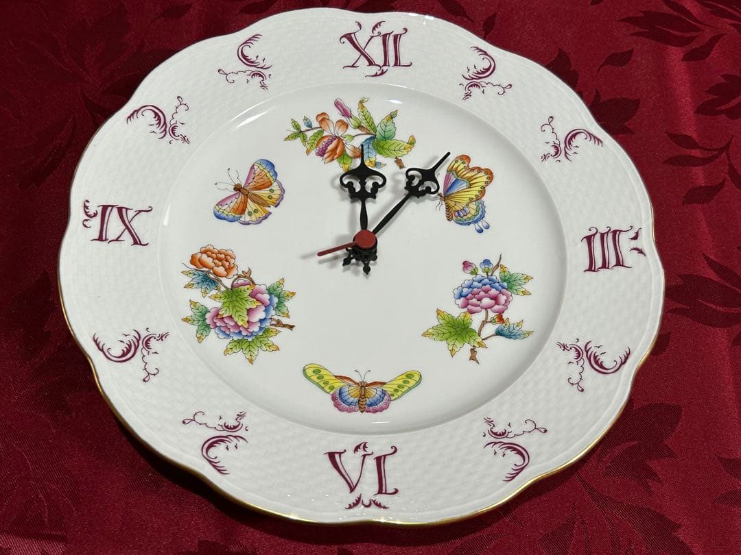 ヘレンド　ウォールクロック　壁掛け時計　ヴィクトリアプレーン　ジャンク
