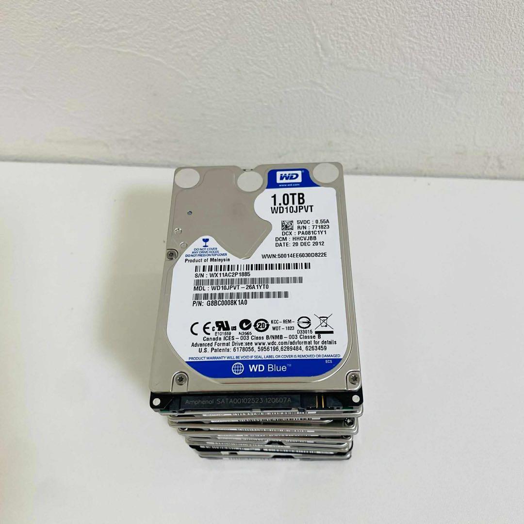 HDD 1TB 2,5インチ 10個まとめ　確認済み