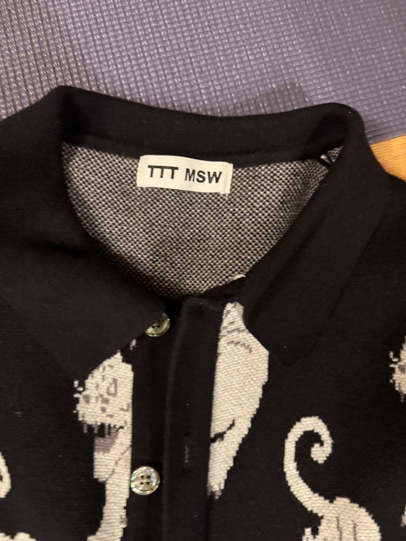 TTT MSW ライオン柄 ニットカーディガン