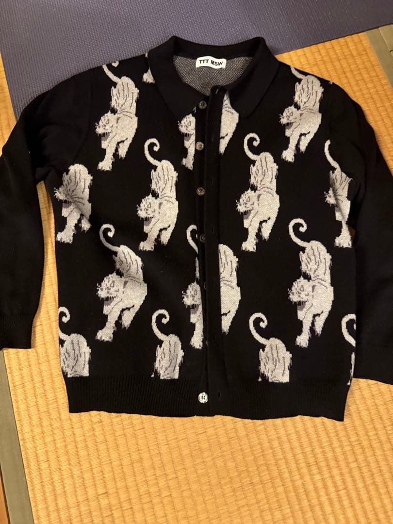 TTT MSW ライオン柄 ニットカーディガン