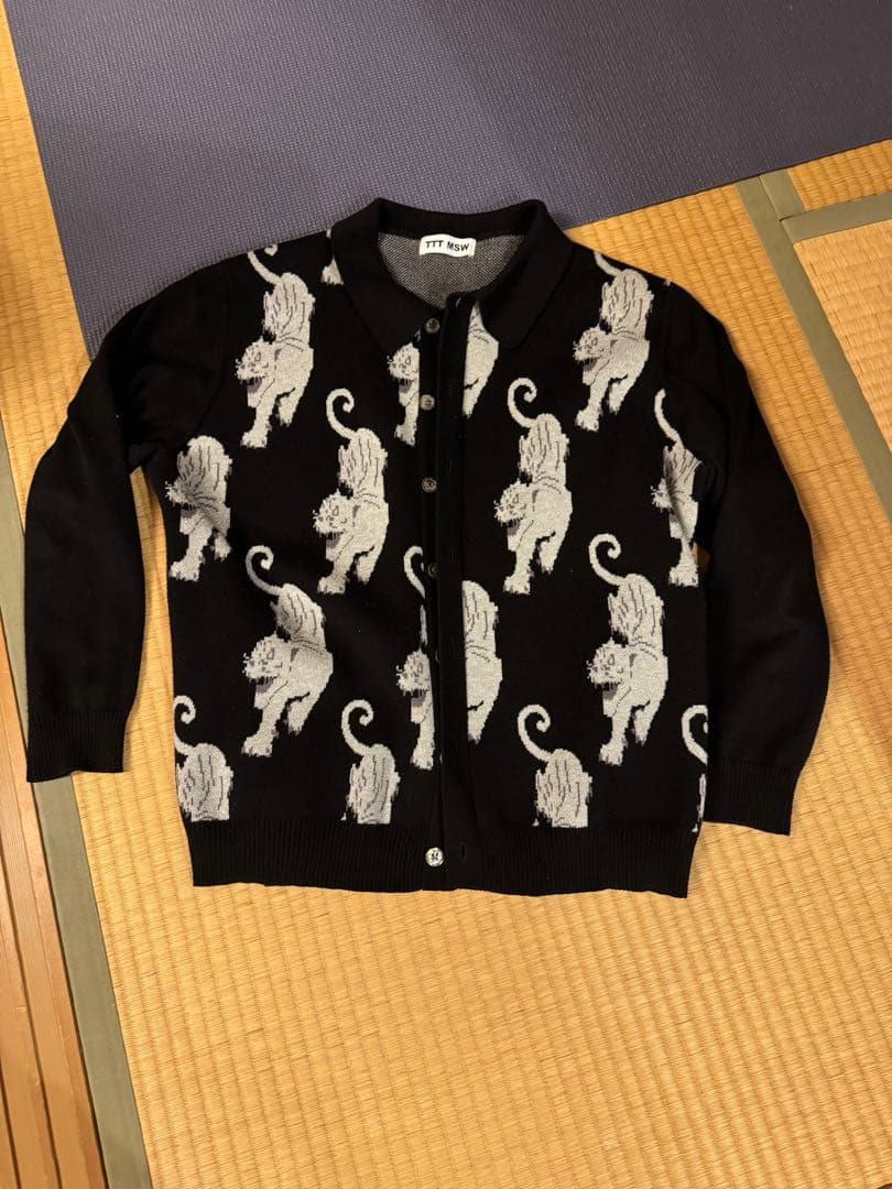 TTT MSW ライオン柄 ニットカーディガン