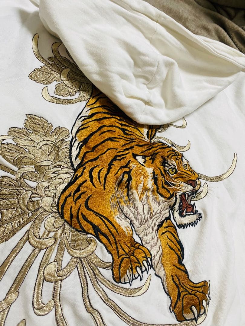 虎 絡繰魂 日本限定 パーカー スカジャン vintage unisex