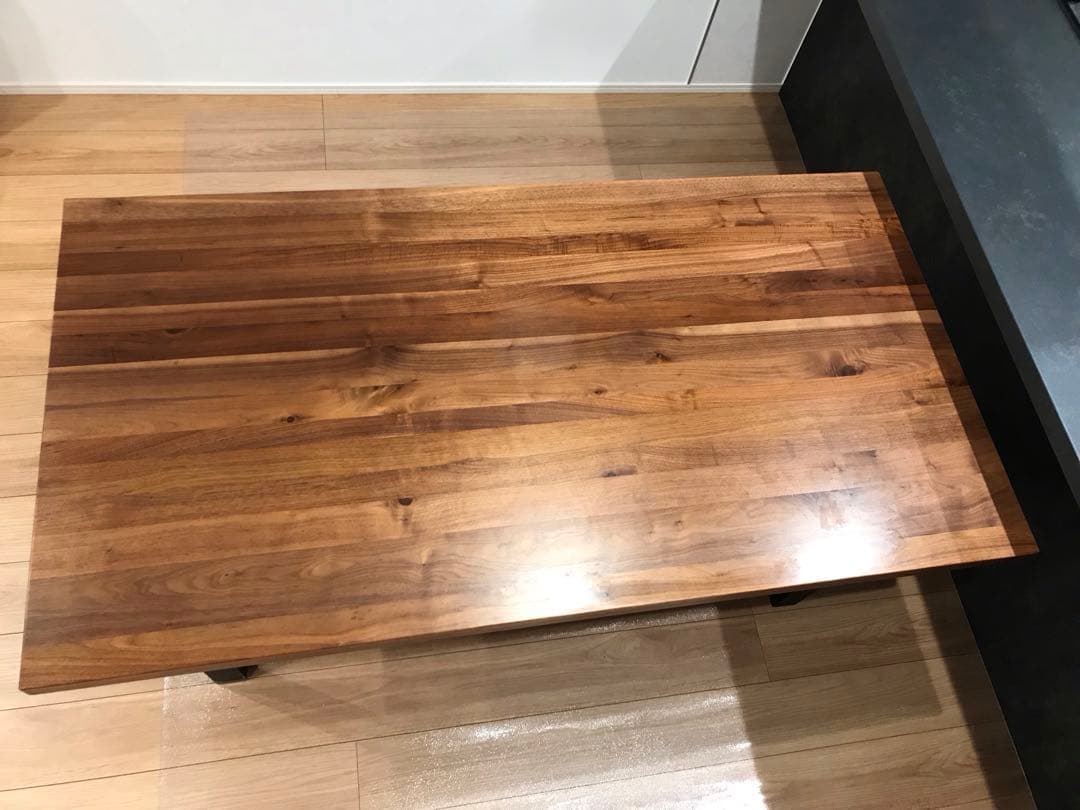 【売れなけば即消去】ダイニングテーブル　ウォールナット色　4人掛け