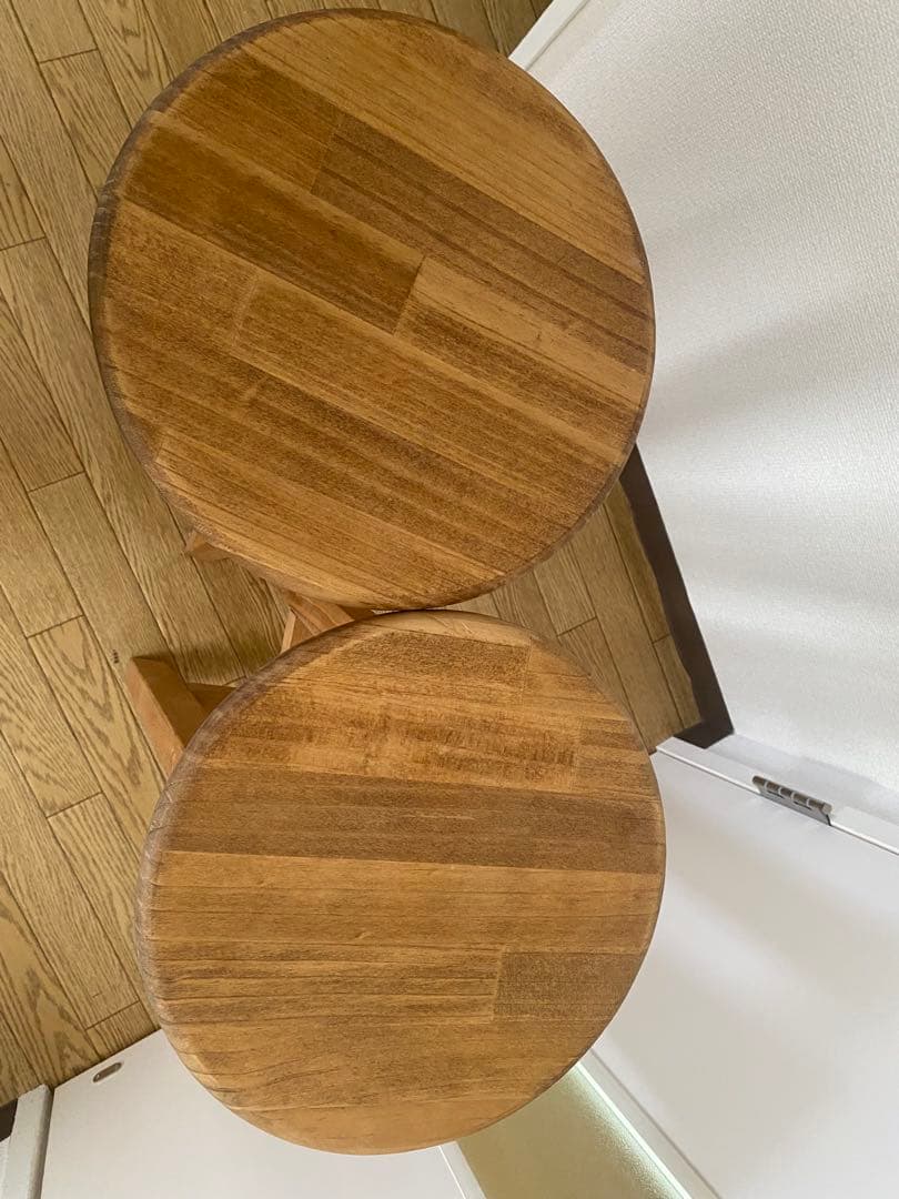 木製スツール2個セット