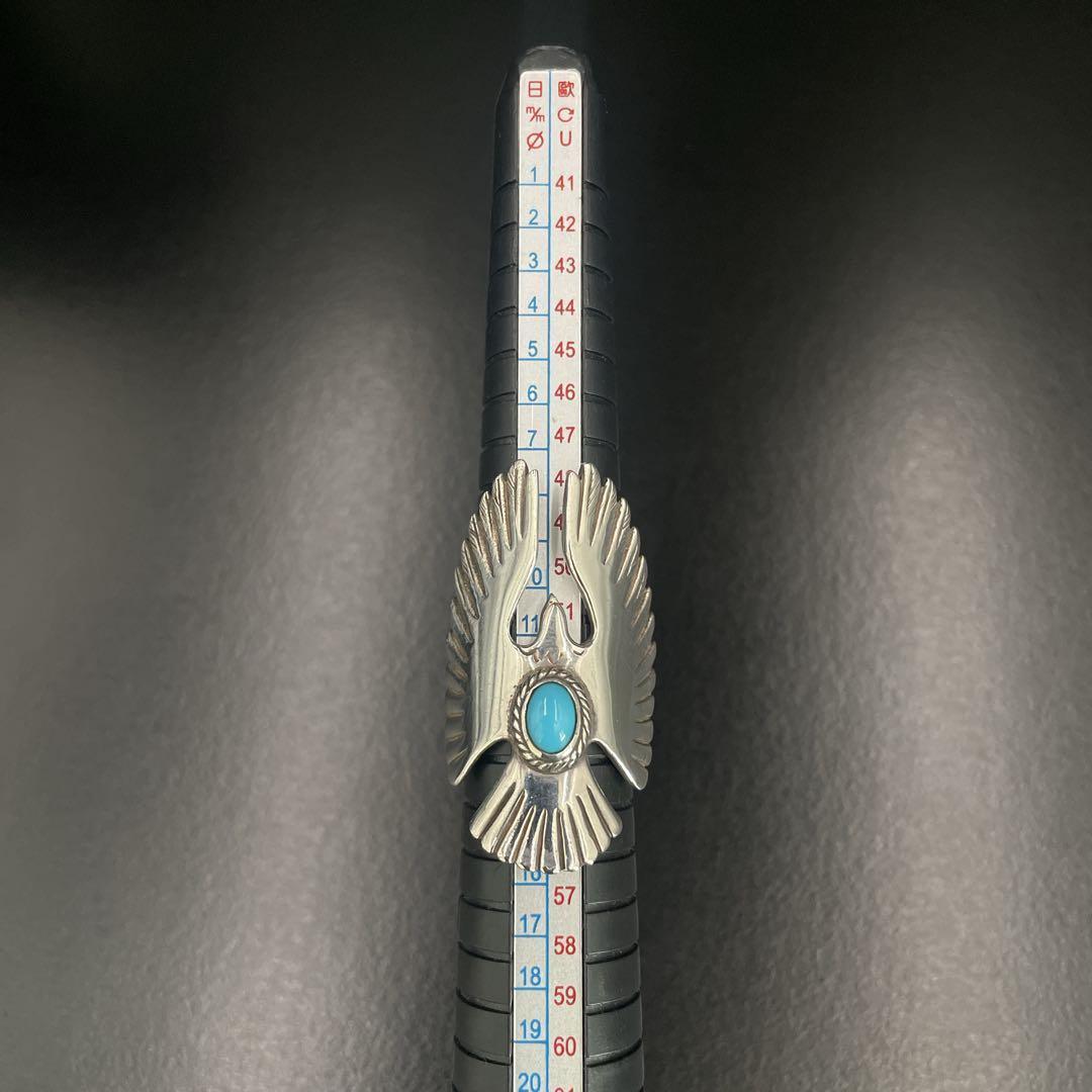 TADY&KING イーグルリング 銀縄 ターコイズ 指輪　金縄　シルバーリング