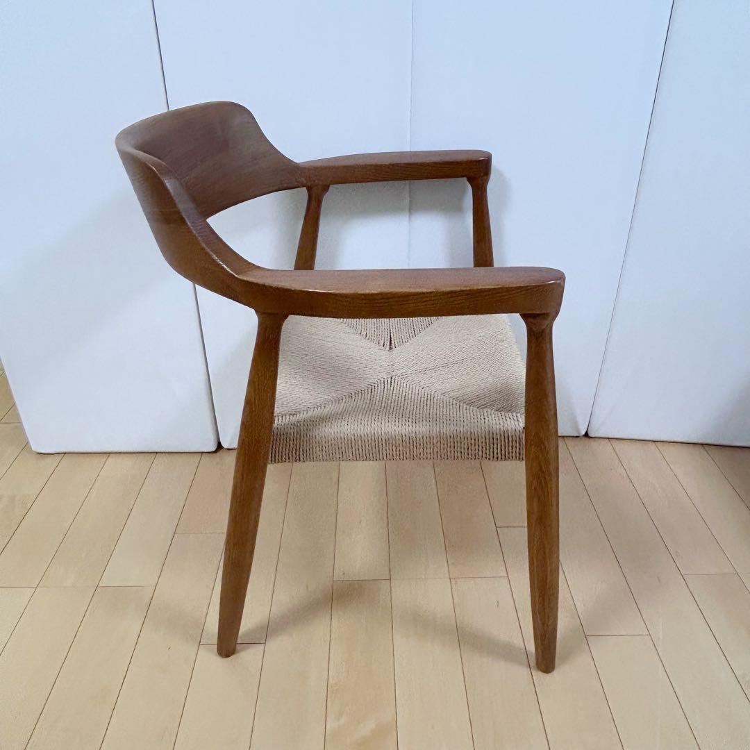 ペーパーコード　アームチェア　アッシュ　タンスのゲン ブラウン　天然木　無垢材③