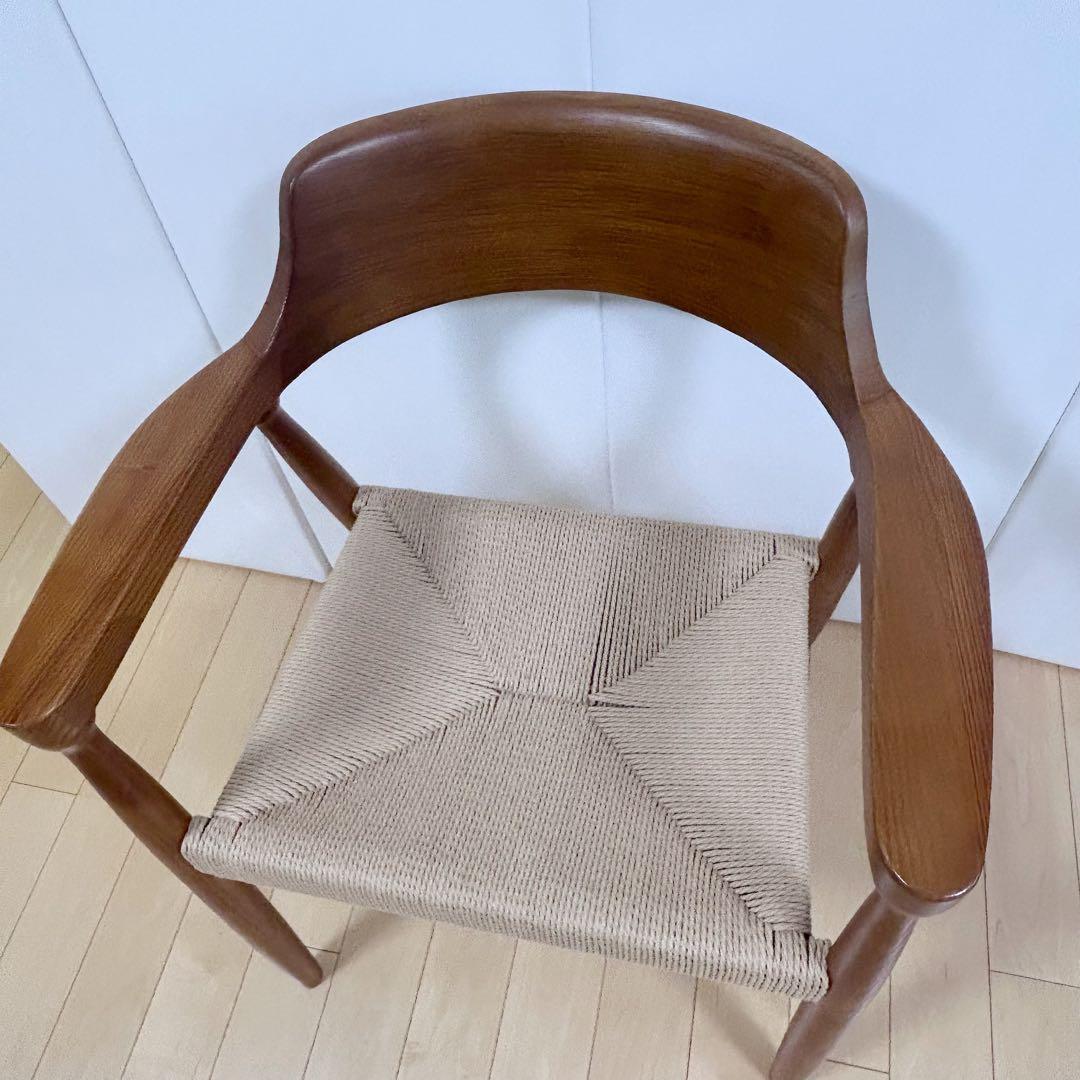 ペーパーコード　アームチェア　アッシュ　タンスのゲン ブラウン　天然木　無垢材③