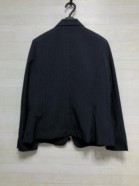 新品☆17号LL♪紺ストライプ♪2パンツスーツ♪ビジネスパンツスーツ☆Q429