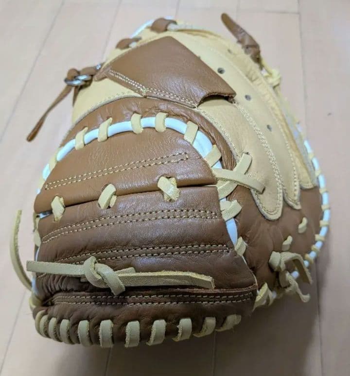 ミズノ 軟式グローブ キャッチャーミット　ベージュ/ブラウン