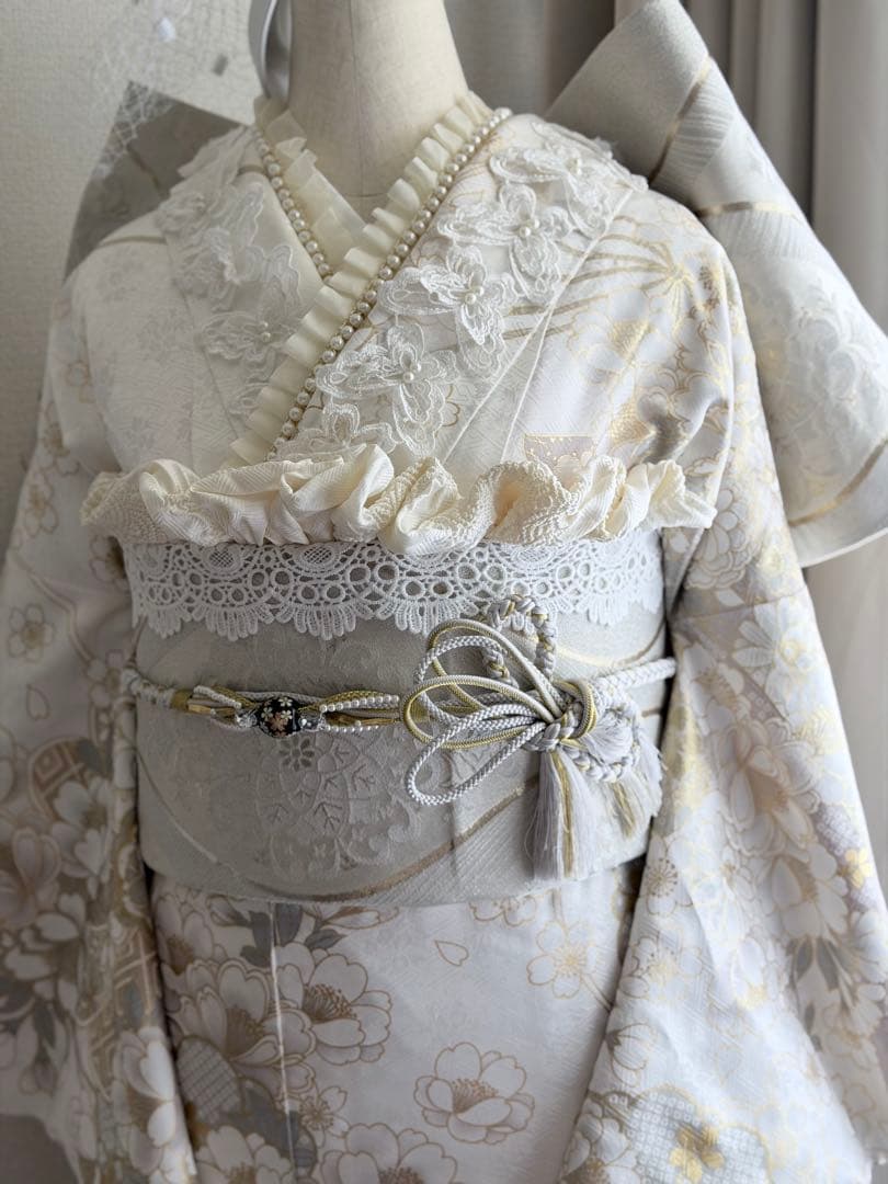 amin0116　高級振袖　白生地　フルセット　すぐ発送可能