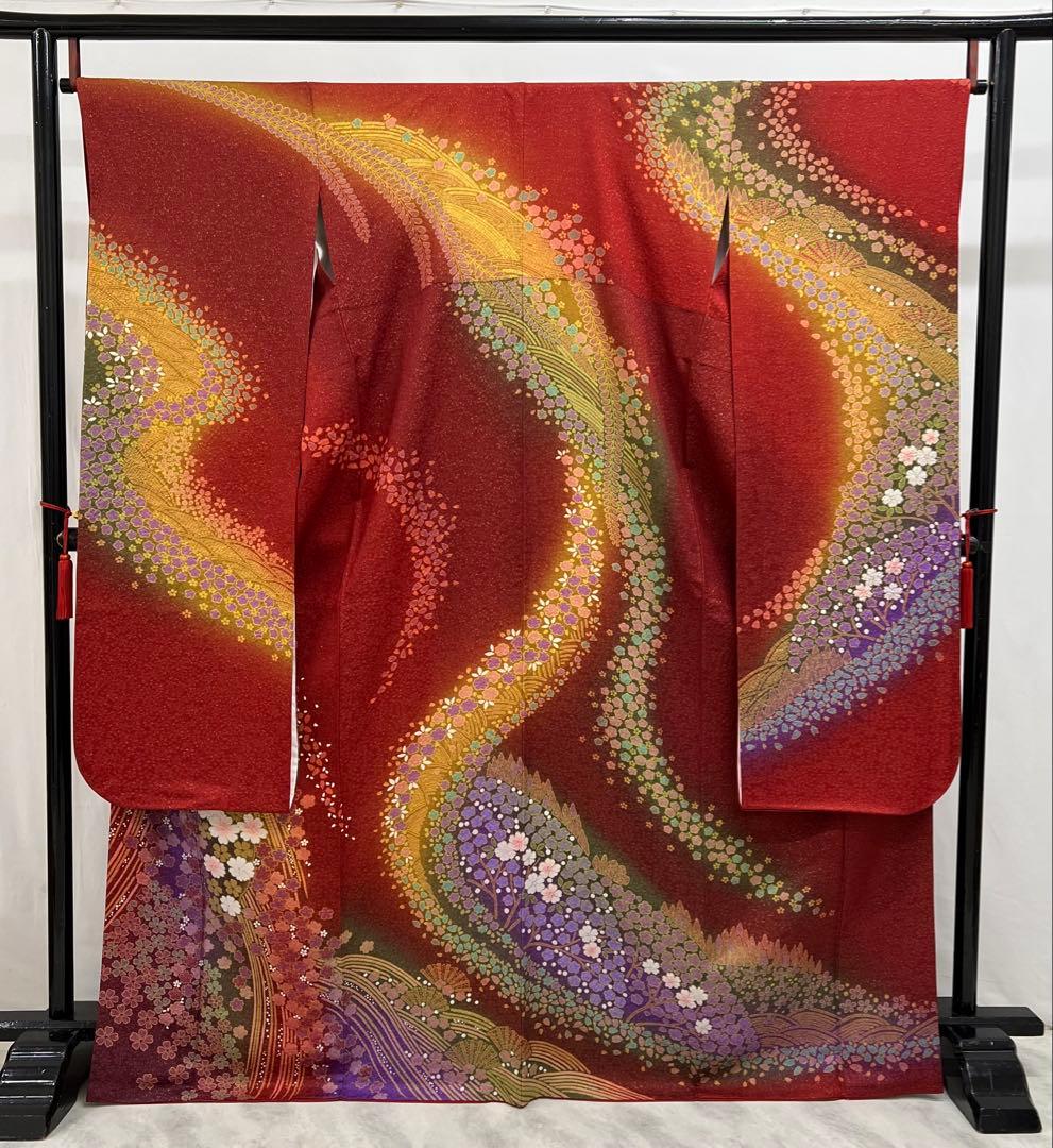 振り袖　フルセット　成人式　金彩加工　金通し　ガード加工　長襦袢付　朧　688