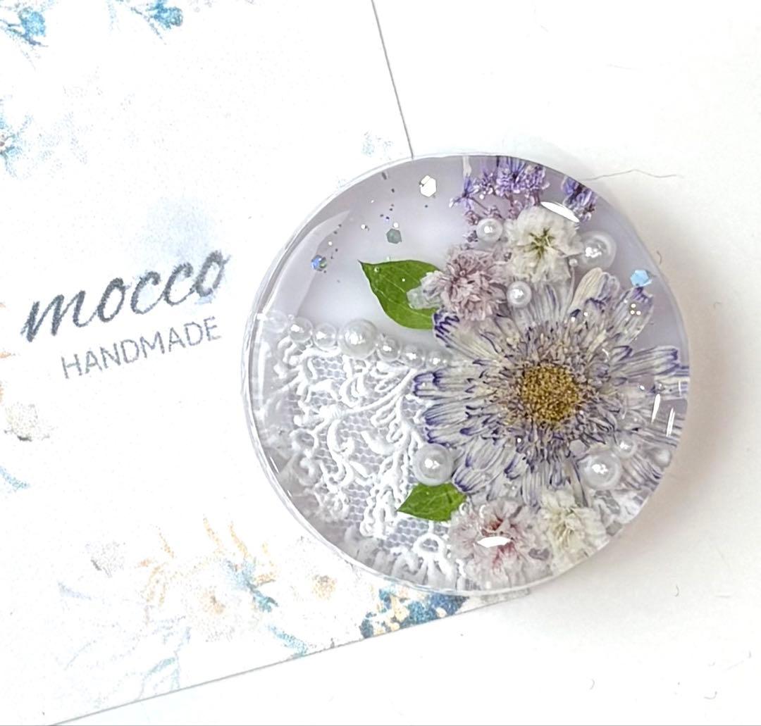 レジンヘアゴム　ポニーフック　ドライフラワー　No.320