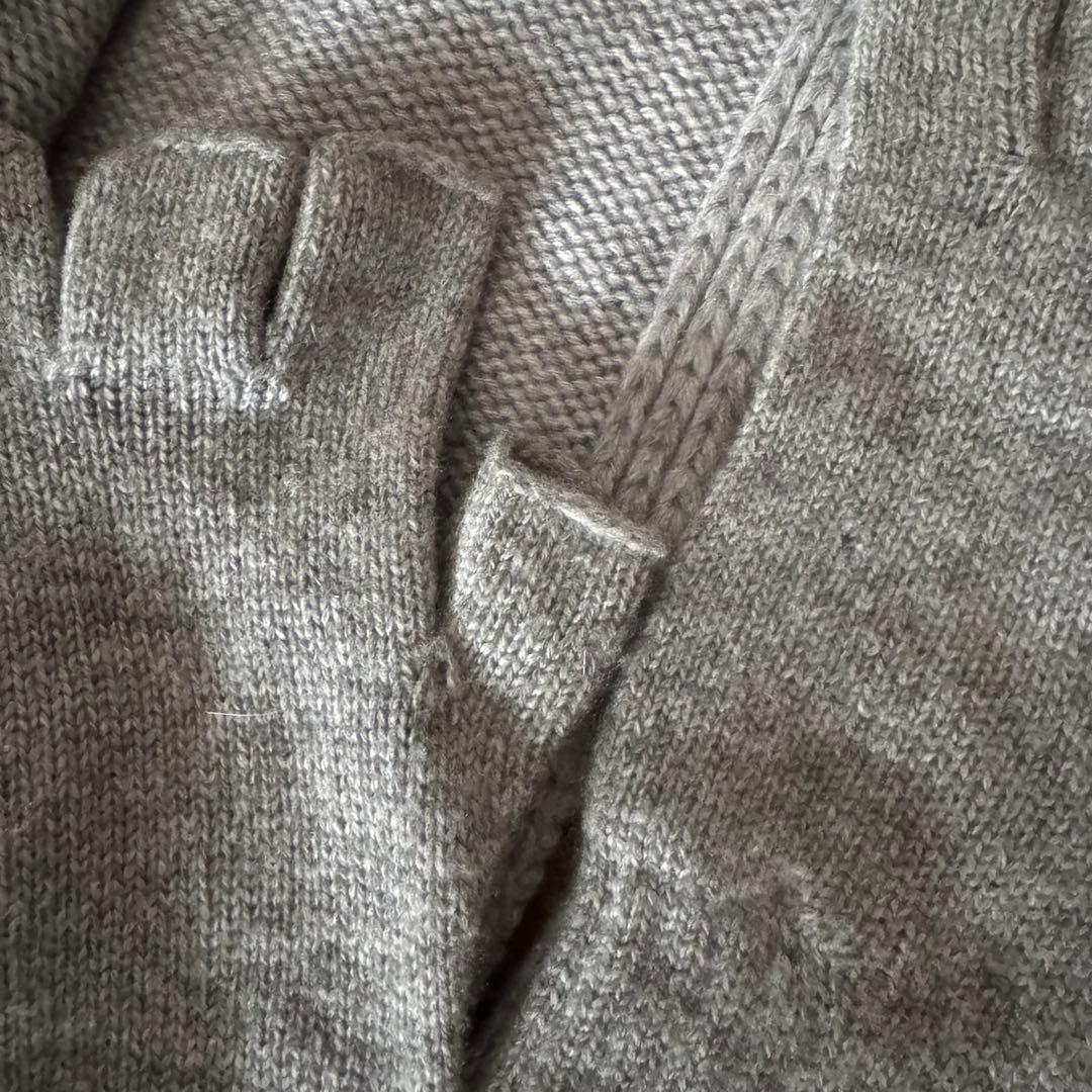 Johnstons of Elgin 100%カシミヤ グレー マフラー 手袋
