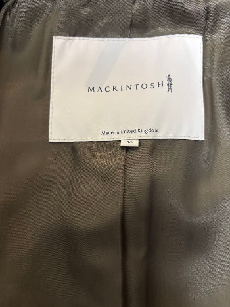 マッキントッシュ　ステンカラーコート　36 ウール　メンズ　ブラウン/カーキ