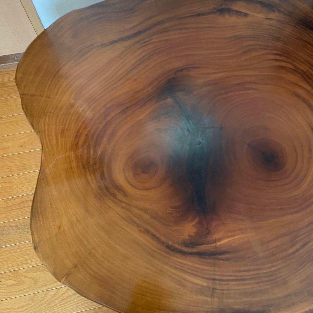 【ラケット倶楽部】一枚板　天然木材　ローテーブル