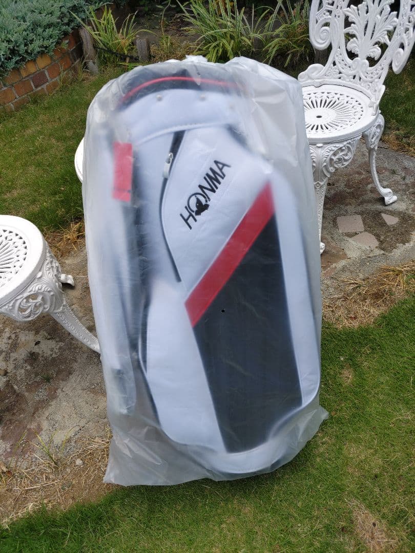 HONMA キャディバッグ ホワイト・ブラック・レッド