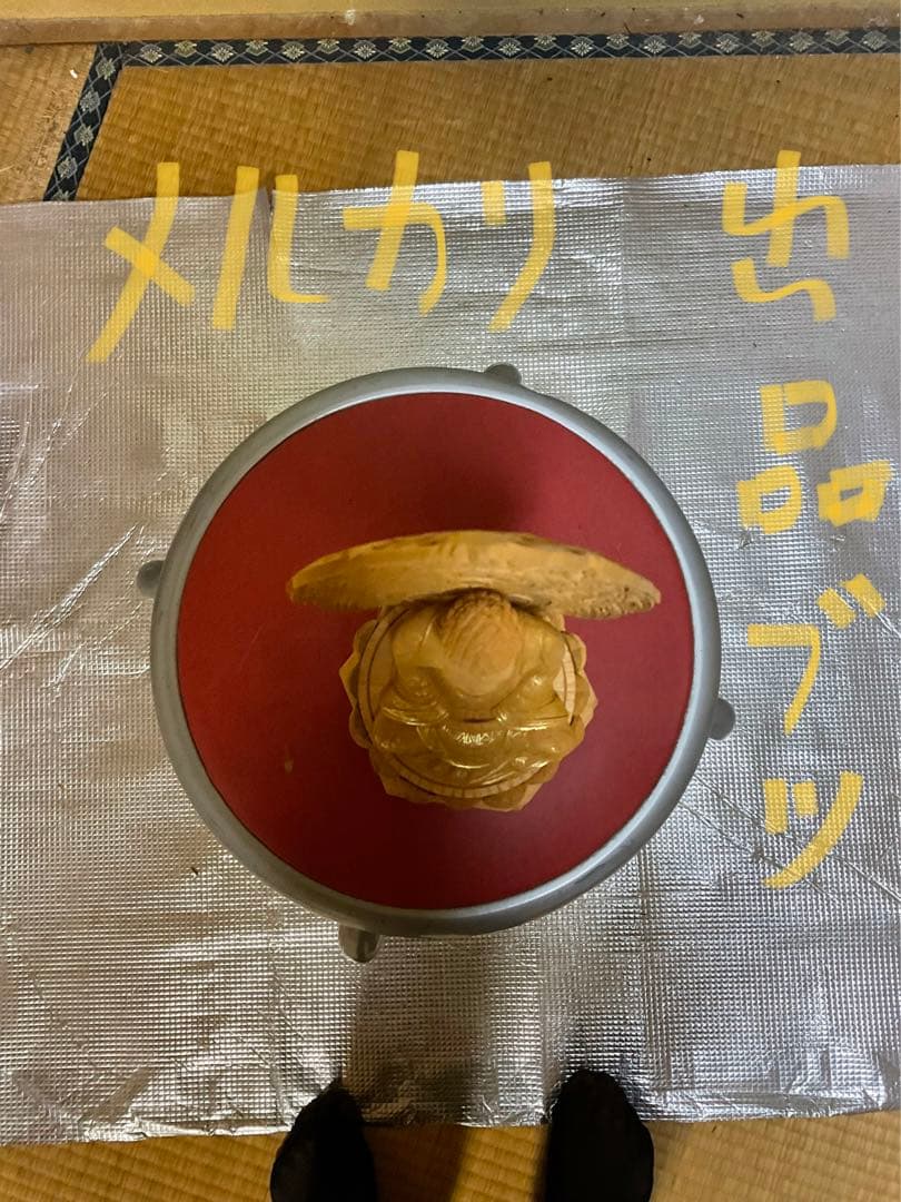 仏像／楠造り・阿弥陀如来座像　新品・現状品【高さ33cm 幅／12cm 美品】。