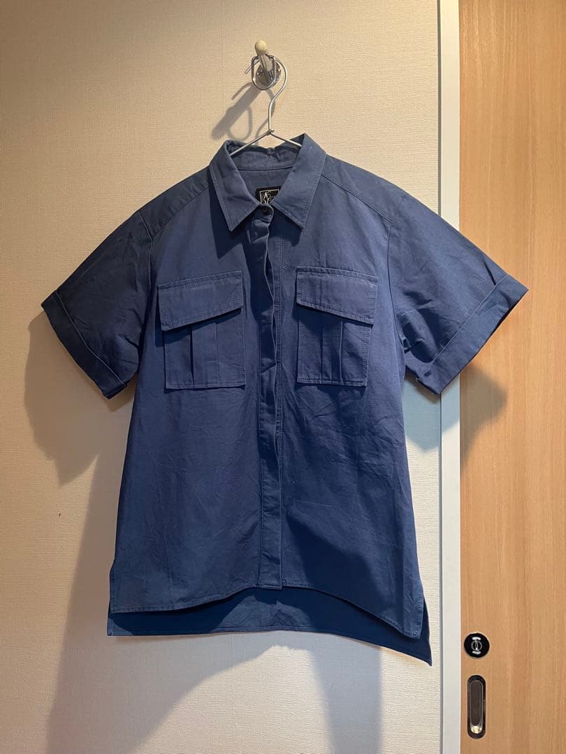 【レア美品】KEITA MARUYAMAケイタマルヤマ 歌舞伎刺繍シャツ ブルー