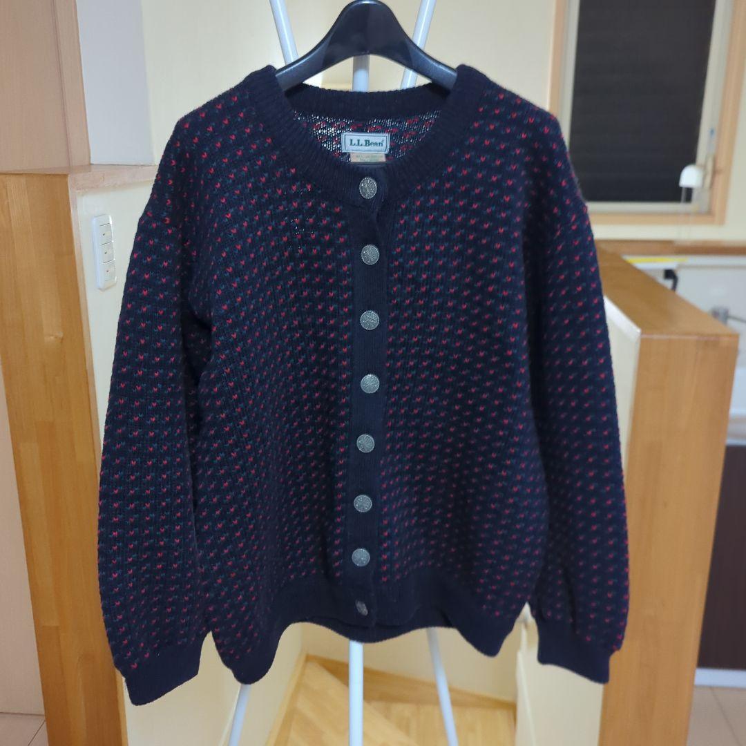 l.l.bean バーズアイニット カーディガン 80s 希少カラー