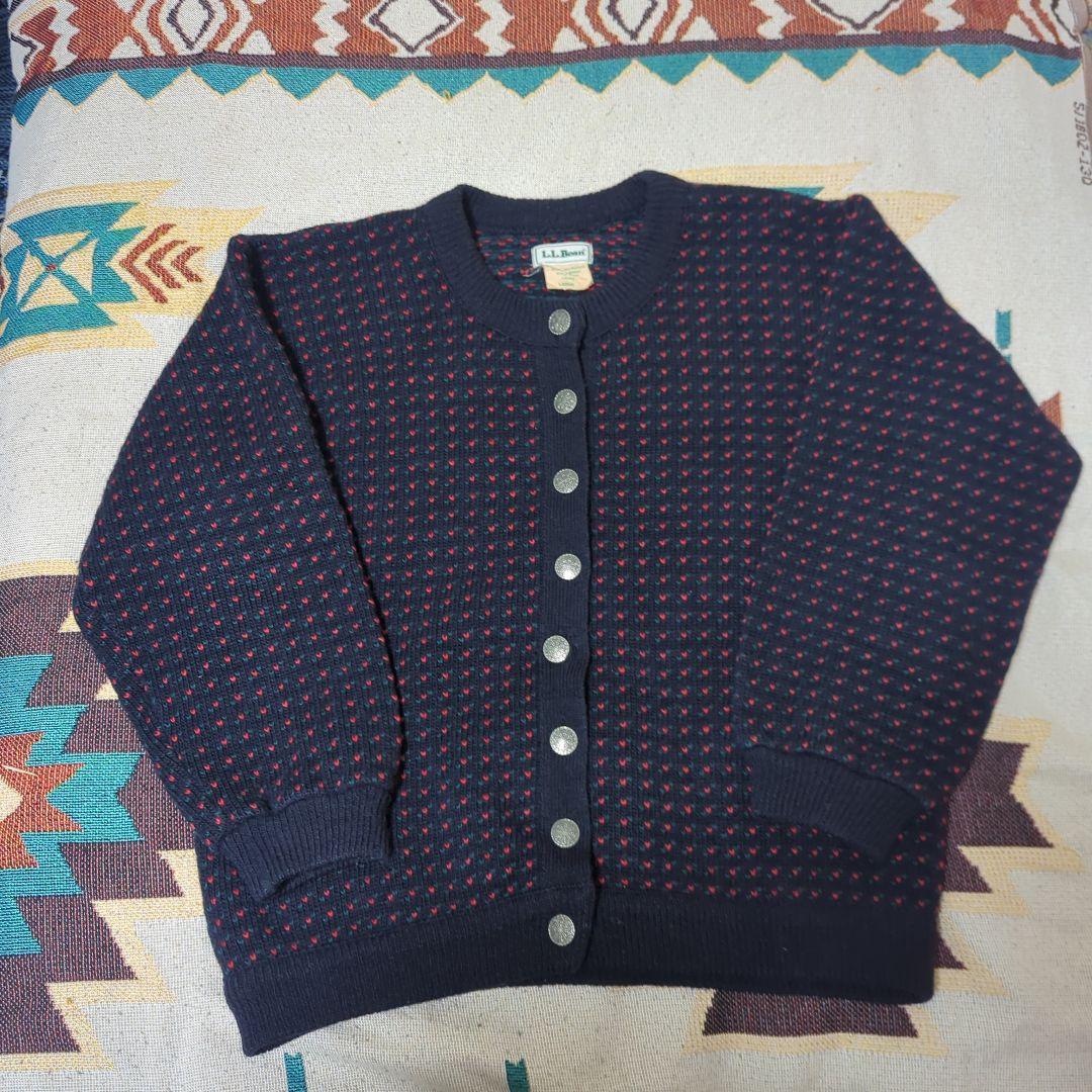 l.l.bean バーズアイニット カーディガン 80s 希少カラー