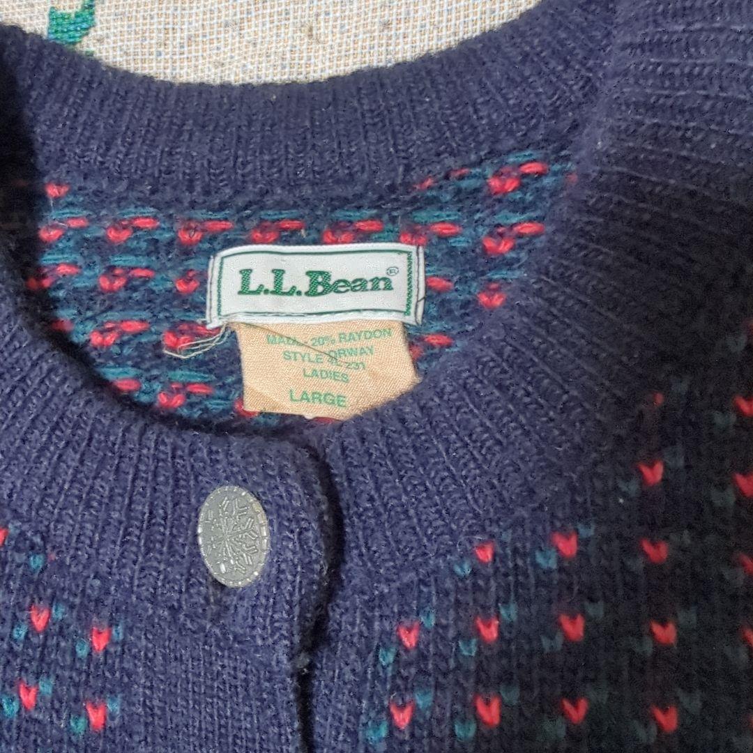 l.l.bean バーズアイニット カーディガン 80s 希少カラー