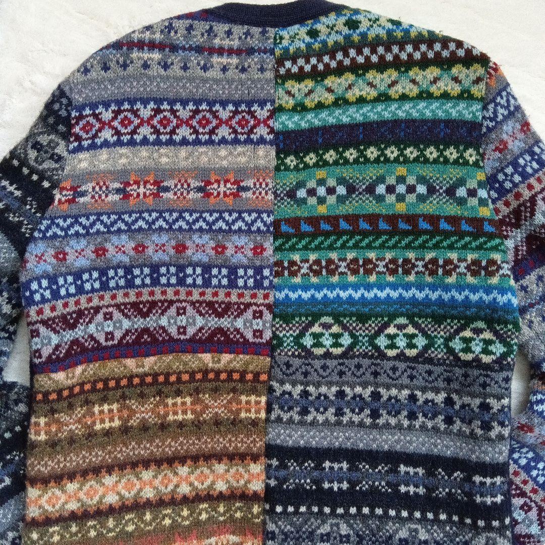 ♦美品♦ジャミーソンズ カーディガン シェトランドウール フェアアイル柄 L