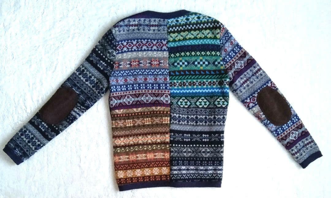 ♦美品♦ジャミーソンズ カーディガン シェトランドウール フェアアイル柄 L