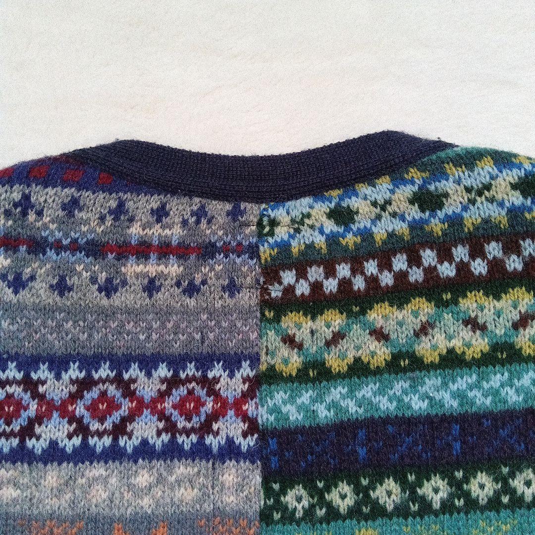 ♦美品♦ジャミーソンズ カーディガン シェトランドウール フェアアイル柄 L