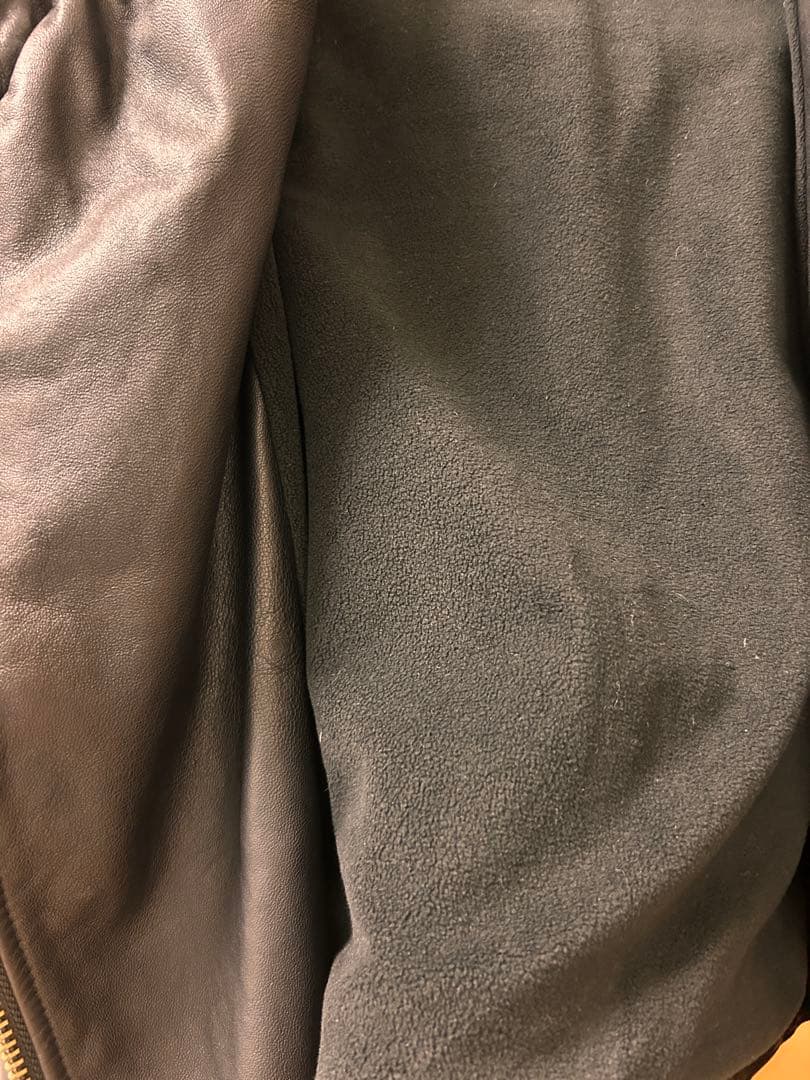 HELMUT LANG フード付きレザージャケット P/TP