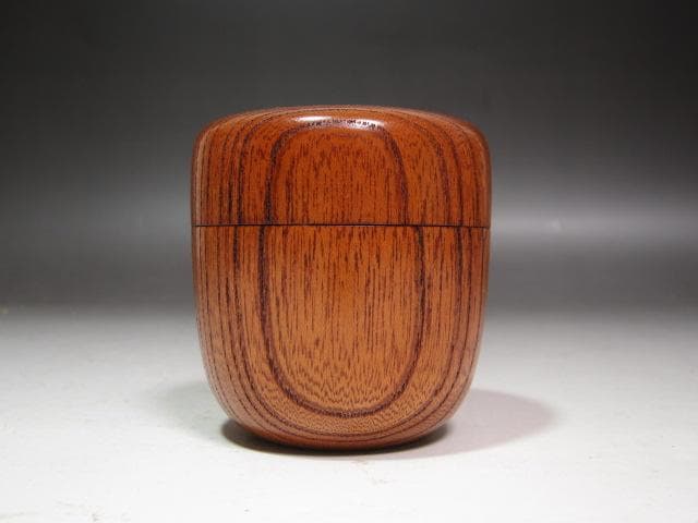 【セール】★駒沢利斎　木地中棗　裏千家十四代淡々斎の花押がございます★x296