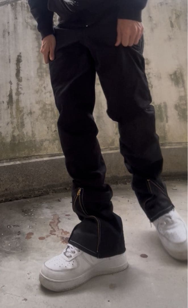 flexwitme フレアパンツ　ジップ付き