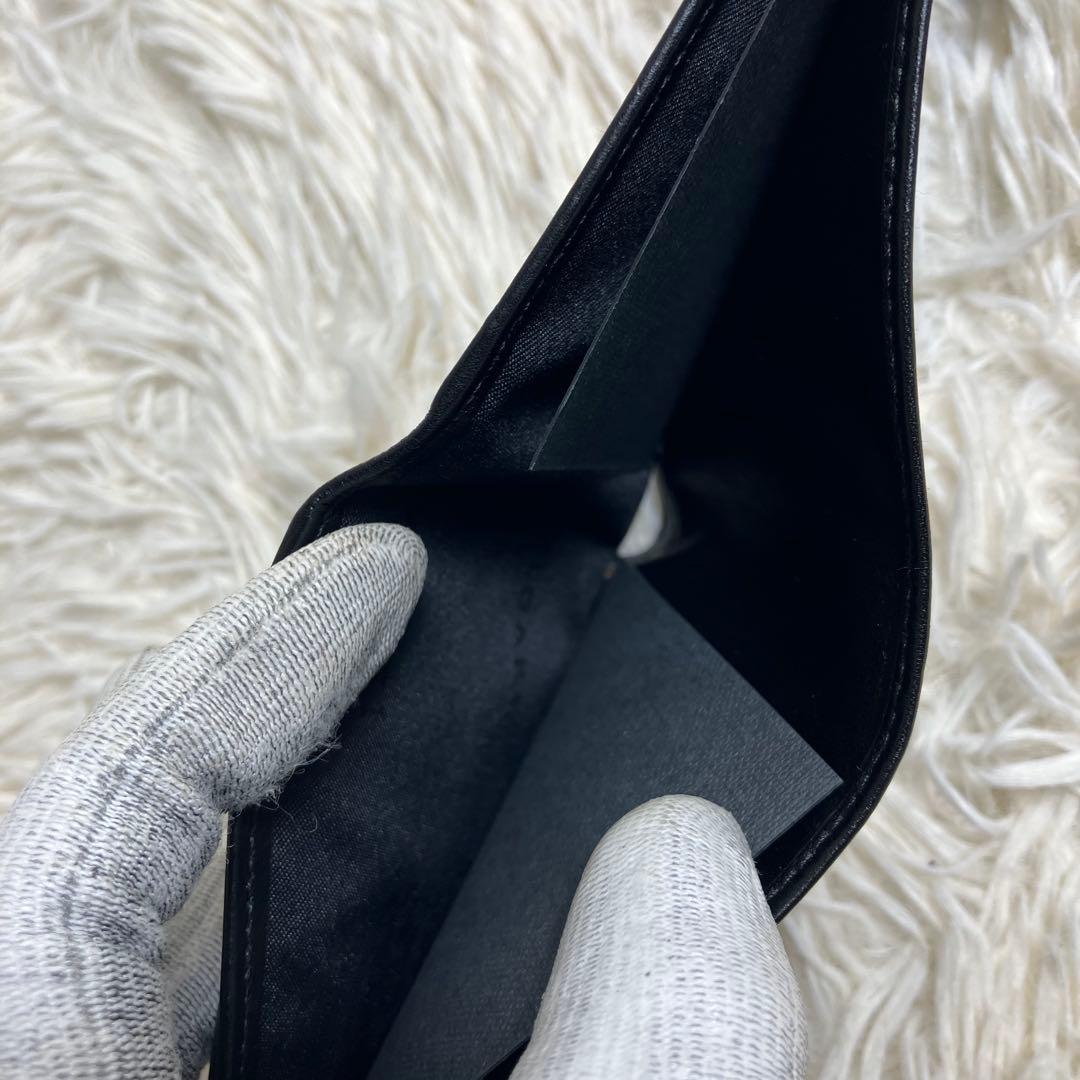 【未使用】 ブルガリ フォールドウォレット レザーブラック 付属品完備