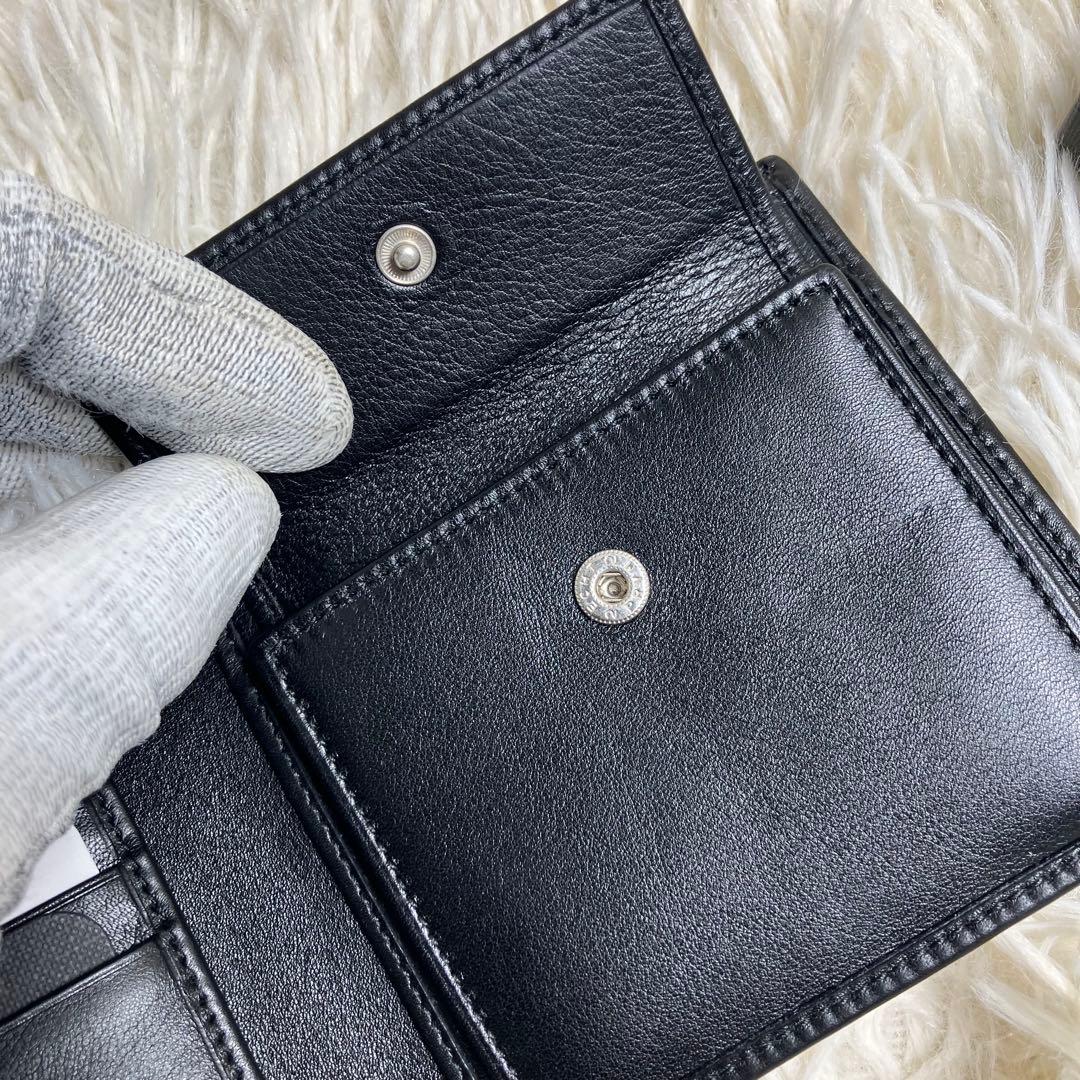 【未使用】 ブルガリ フォールドウォレット レザーブラック 付属品完備